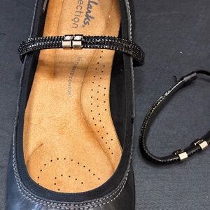 Rhinestone Black shoe straps